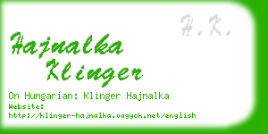 hajnalka klinger business card